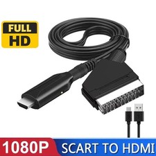 SCART to HDMI Converter HD 1080P Video Audio Cable Adapter Converter for HDTV