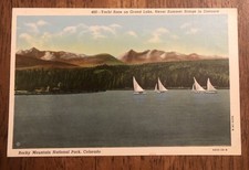 Yacht Race on Grand Lake, Rocky Mtn. National Park, CO. postcard (WP1)