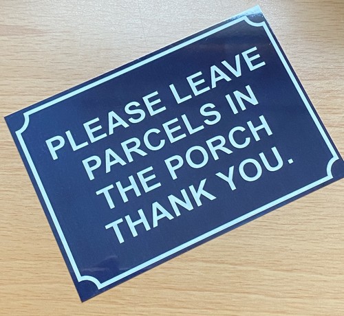 Please leave parcels metal - please,