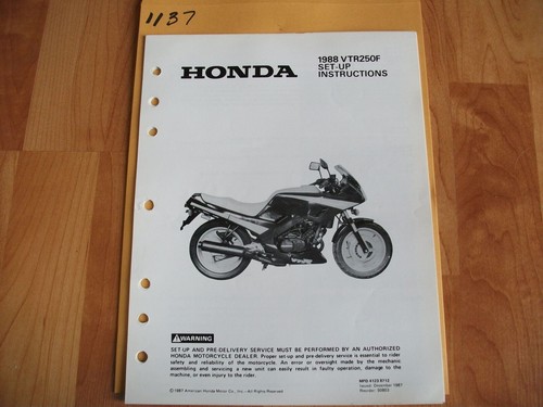 1988 honda vtr250f dealer - 1988,