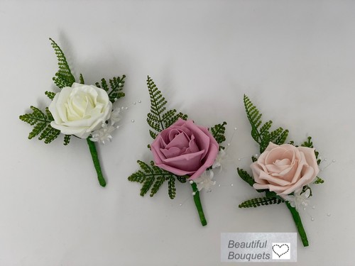 Wedding buttonholes rose - buttonholes,