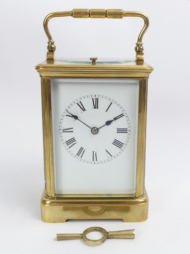Antique french brass carriage - brass,