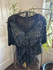 Vintage sequin butterfly 100%
