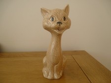 SylvaC 5298 Cat tall beige 1940s / 50s excellent condition 7"