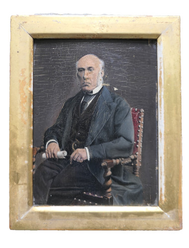 Oil panel portrait - on, panel.
