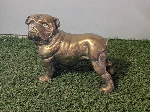Large vintage brass bulldog - vintage,
