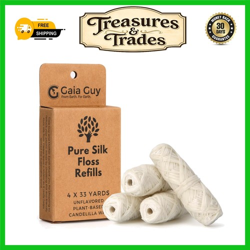 Natural silk dental floss - silk,