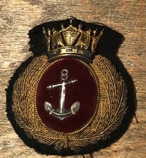 MERCHANT NAVY OFFICER'S CAP BADGE 1940'S