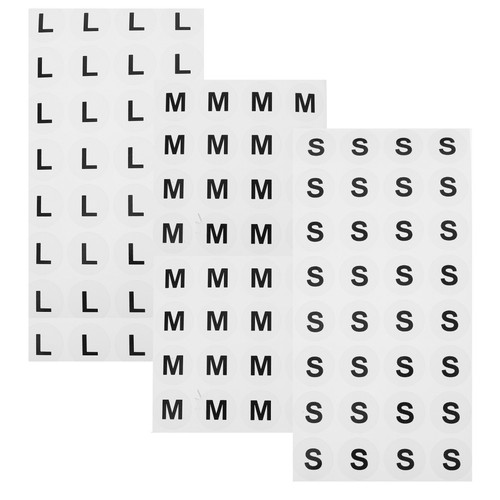 1500 pcs clothes size sticker - size,