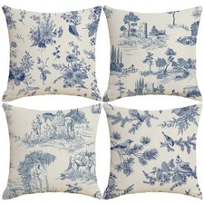 Blue Toile Cushion Covers