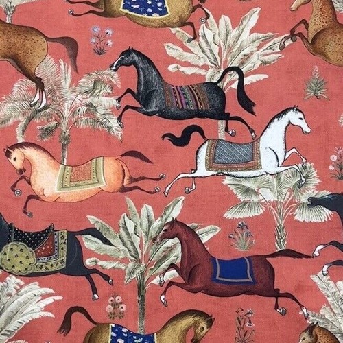 Arabian horses printed cotton - arabian,