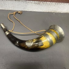 19th Century English Hunting Horn Nickle Silver Missing Mouthpiece