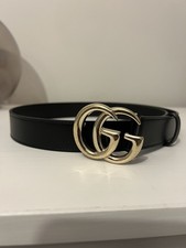 Gucci Belt Black Marmont Pale