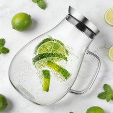 2L Glass Jug Water Carafe Jug