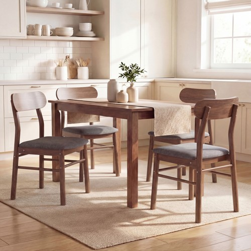 Set wooden dining chairs - of,