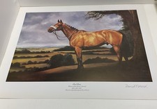 UNFRAMED PRINT Race Horse RED