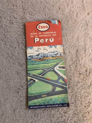 Vintage esso peru road - vintage,
