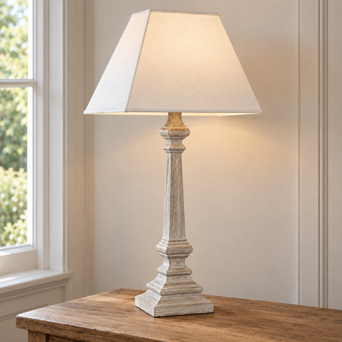 Pula white whitewash column - whitewash,
