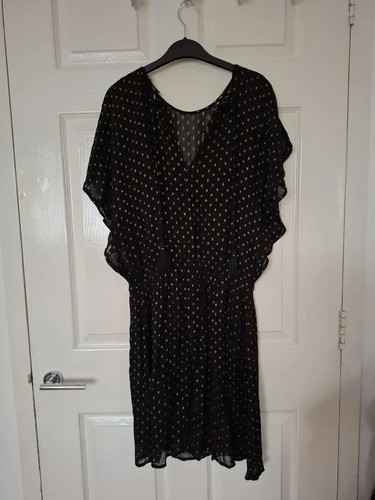 Next black dress - with, metallic