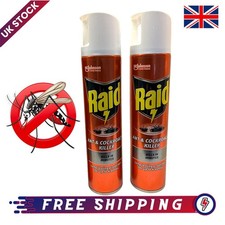 Raid Ant & Cockroach Killer Spray Kills in Minutes 300ml  X2