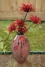 Red art deco - mosaic, vase