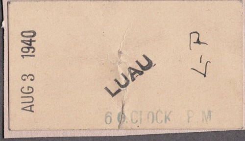 Luau dinner card - luau,