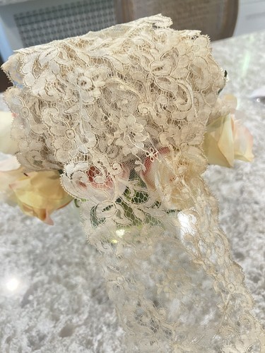 Antique net lace ribbon - net,