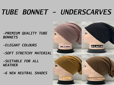 PREMIUM QUALITY Under Scarf Cap Hijab Scarf TUBE BONNET BONE Chemo Hair Wrap 