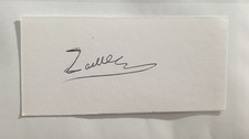 SIGNED WHITE CARD-ZAMAN