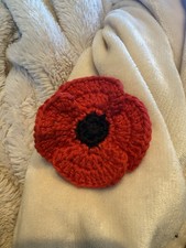 Crochet remembrance Day Poppy
