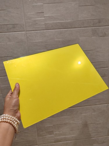Yellow green glass worktop - 1x,
