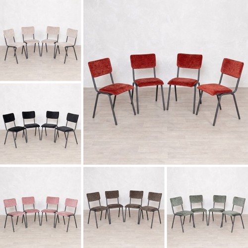 Set four chenille fabric - set, of