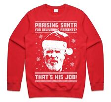 Roy Keane Christmas Jumper Sweater Sweatshirt Funny Football Xmas Praising Santa