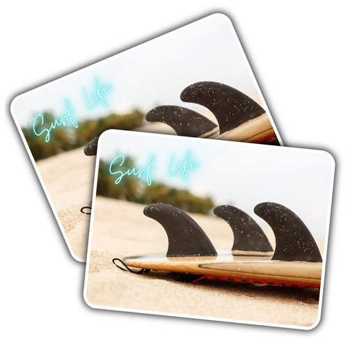 Vinyl sticker surf life - 2x,