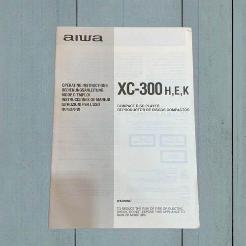 Aiwa xc300 player operating - cd,