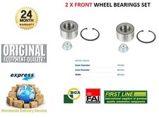 2x Front Axle WHEEL BEARINGS