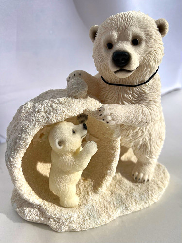 Polar bear mother baby - mother, &