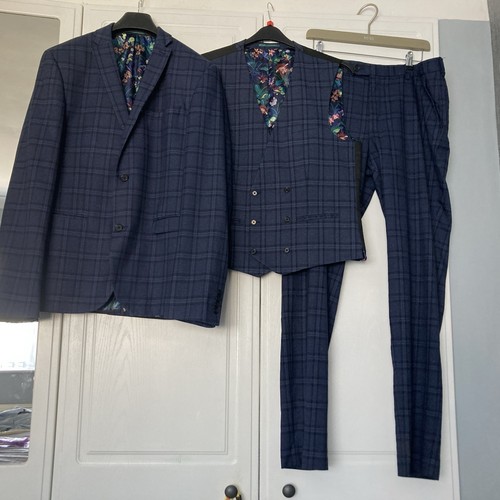 Next men navy check - check, suit