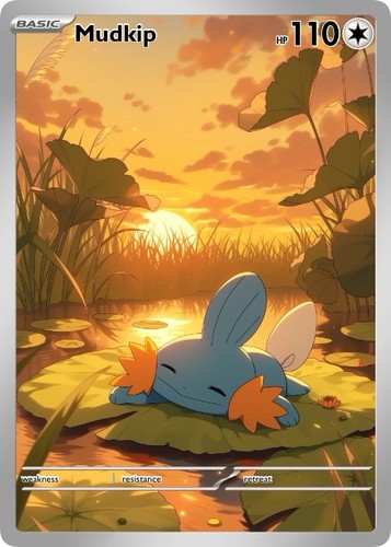 Mudkip pokémon card - pokémon,