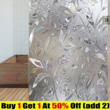 Tulip Window Film Stained Glass Rainbow StaticCling Window.Tint Vinyl Decorative