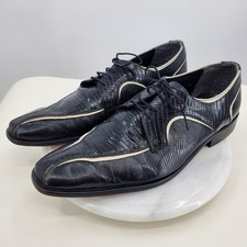 Stacy Adams Mens Black Lizard