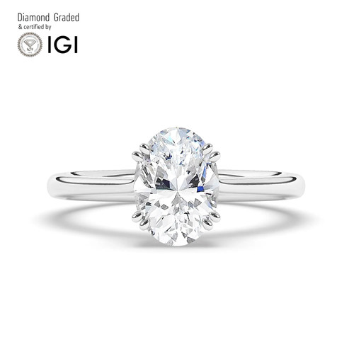 Oval diamond engagement - oval,