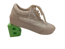 Vans Old Skool Platform Trainers Beige Check UK 5.5 EUR 38 Pre-loved Fashion