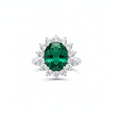 Sterling Silver Large Emerald