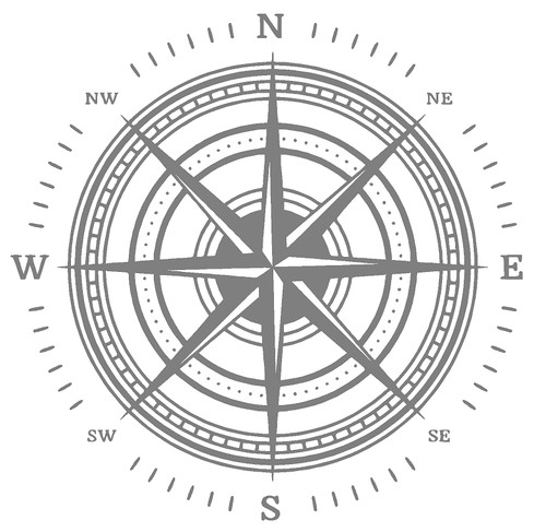 Compass vinyl stickers - compass,