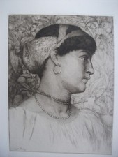 THOMAS RILEY ORIGINAL ETCHING ROXANA PUBLISHED THE PORTFOLIO 1882