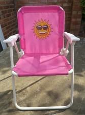 Kids 'Smiling Sun' Folding Patio Deck Chair