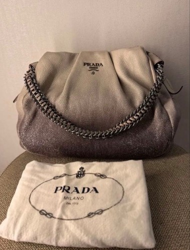 Prada vintage gray leather - vintage,
