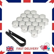 20PCS 17MM CHROME ALLOY CAR WHEEL NUT BOLT COVERS CAPS UNIVERSAL FOR ANY CAR