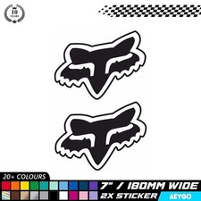 2x FOX RACING Vinyl Decal Stickers Bike Motorbike Motorcycle Sticker Mod Sponsor